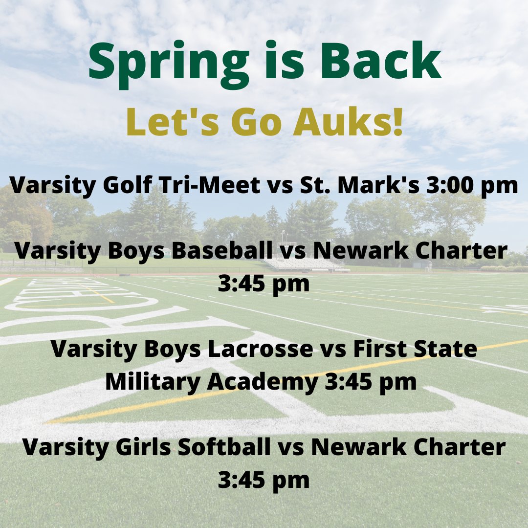 ArchmereAcademy's tweet photo. Our spring sports are back and looking 🔥 ! All action details, spectator rules and links can be found on https://t.co/PwQRUxja1p. Best of luck to all of our teams competing today! 🐧 🥇 💯 #ScholarAthletes #Archmere #AuksFlyTogether #DelHS #YourFutureStartsHere #Best4Years https://t.co/O0zVPd7rpD