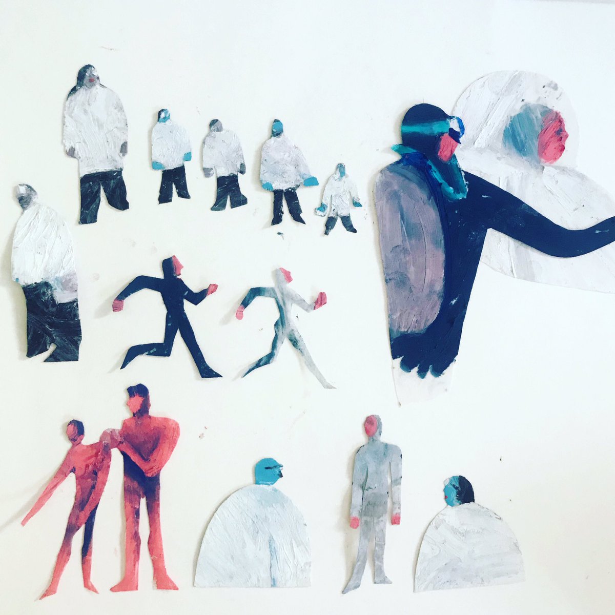 Iulia_voitova's tweet photo. Visual research for next short film #characters #animation #workinprogress #cutoutanimation #papercutanimation #dragonframe #stopmotion https://t.co/ggJrx0Itw4