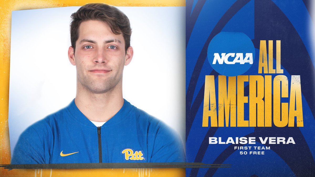 Congrats, Blaise Vera!

First Team All-American 🇺🇸

NCAA Finalist 🏆 50 Free

The 9th NCAA First All-American for Pitt men's swimming!

First in the 50 Free since 1928!

#H2oP | #H2P