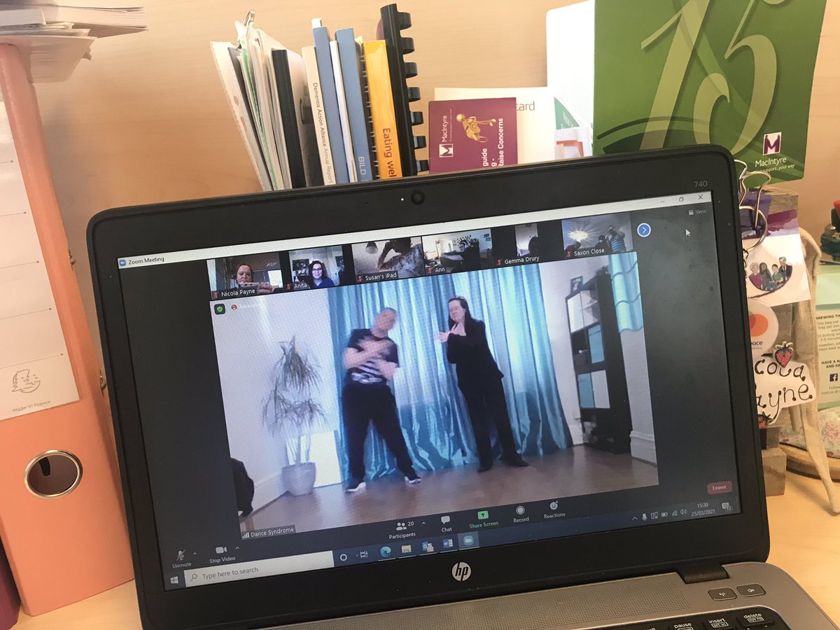 Spending the afternoon with <a href="/DanceSyndrome/">DanceSyndrome</a> with so many <a href="/meetmacintyre/">MacIntyre</a> dancing together #wonderful #BetterTogether #zoom #feelgood 🥳💪🏻💜