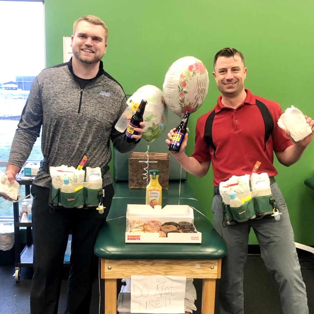 Ivyrehab's tweet photo. Surprise! It's a Daddy Sprinkle shower for soon-to-be-fathers Cody Blue & Matthew Lesniak! Best wishes and good luck to you and your wives on those sweet little babies, due in just a few short weeks!
.
.
.
.
#daddytobe #winfieldin #crownpointin https://t.co/utY61EYLGA