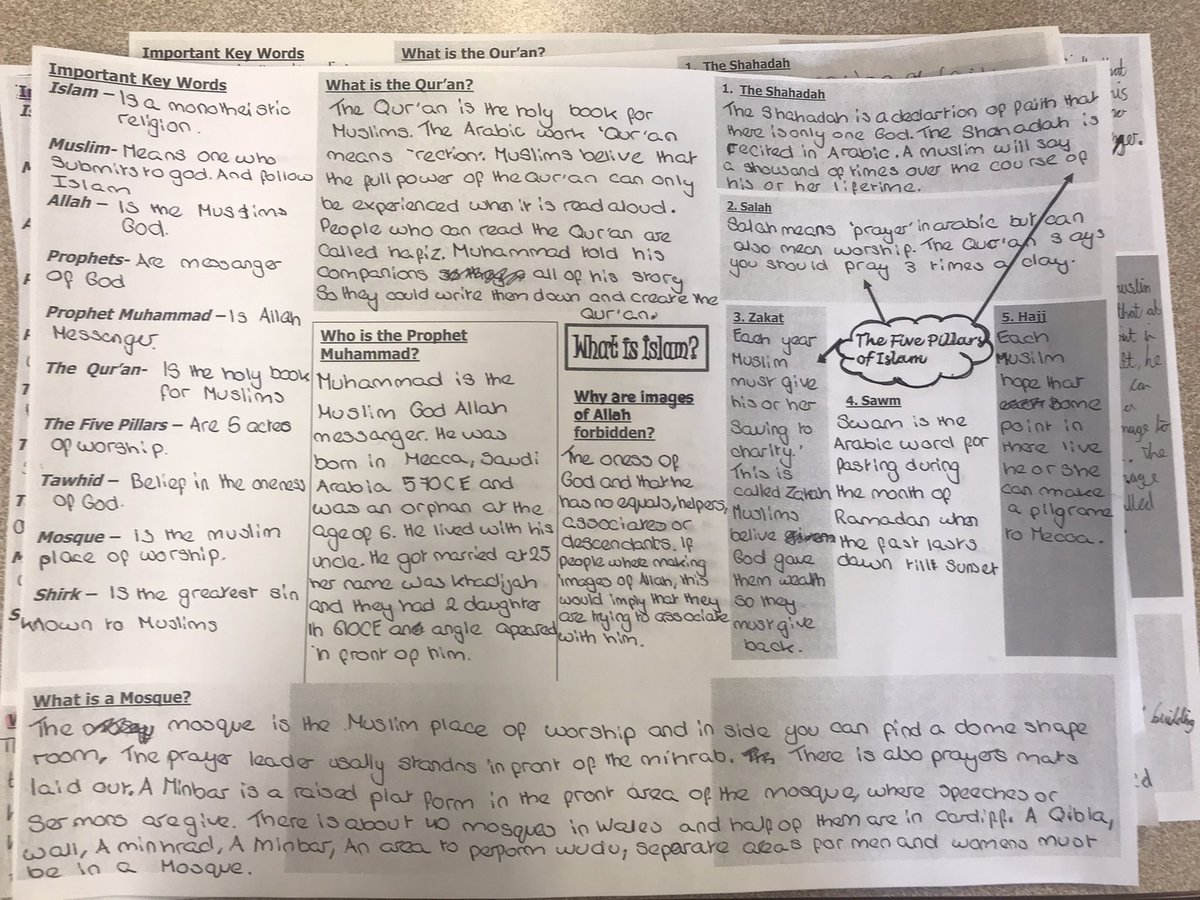 WestMon_RVE's tweet photo. So lovely to welcome Year 8 back to school today! 8M produced some amazing graphic organisers on Islam, using prior knowledge to create great work. It has been great to see pupils back in the classroom and enjoying themselves 🎉👊 #WMSRE https://t.co/wGQF3L0A0d