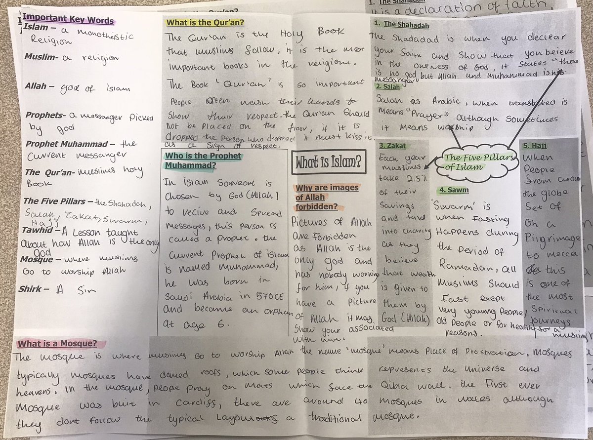 WestMon_RVE's tweet photo. So lovely to welcome Year 8 back to school today! 8M produced some amazing graphic organisers on Islam, using prior knowledge to create great work. It has been great to see pupils back in the classroom and enjoying themselves 🎉👊 #WMSRE https://t.co/wGQF3L0A0d