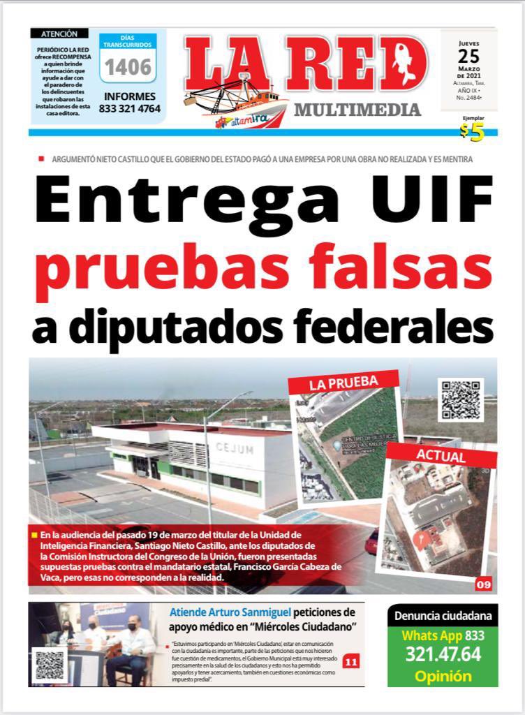 Mexicoenllamas's tweet photo. UIF PRESENTA INFORMACIÓN FALSA CONTRA EL GOBERNADOR DE TAMAULIPAS EN LA AUDIENCIA ANTE DIPUTADOS 

La Unidad de Inteligencia Financiera injuria a Gobernador con imagen de Google Maps que es ajena a la realidad. Las obras inexistentes si fueron ejecutadas y  están en funciones. https://t.co/vogX8CSooh
