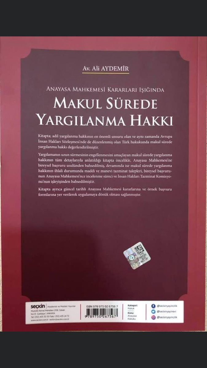 avismailelik's tweet photo. Baromuzun üyesi değeri meslektaşım Av. Ali Aydemir’in yazmış olduğu kitap bizleri gururlandırdı. Meslektaşlarımıza çok faydalı olacağına inanıyorum. https://t.co/rF5uMjab7D