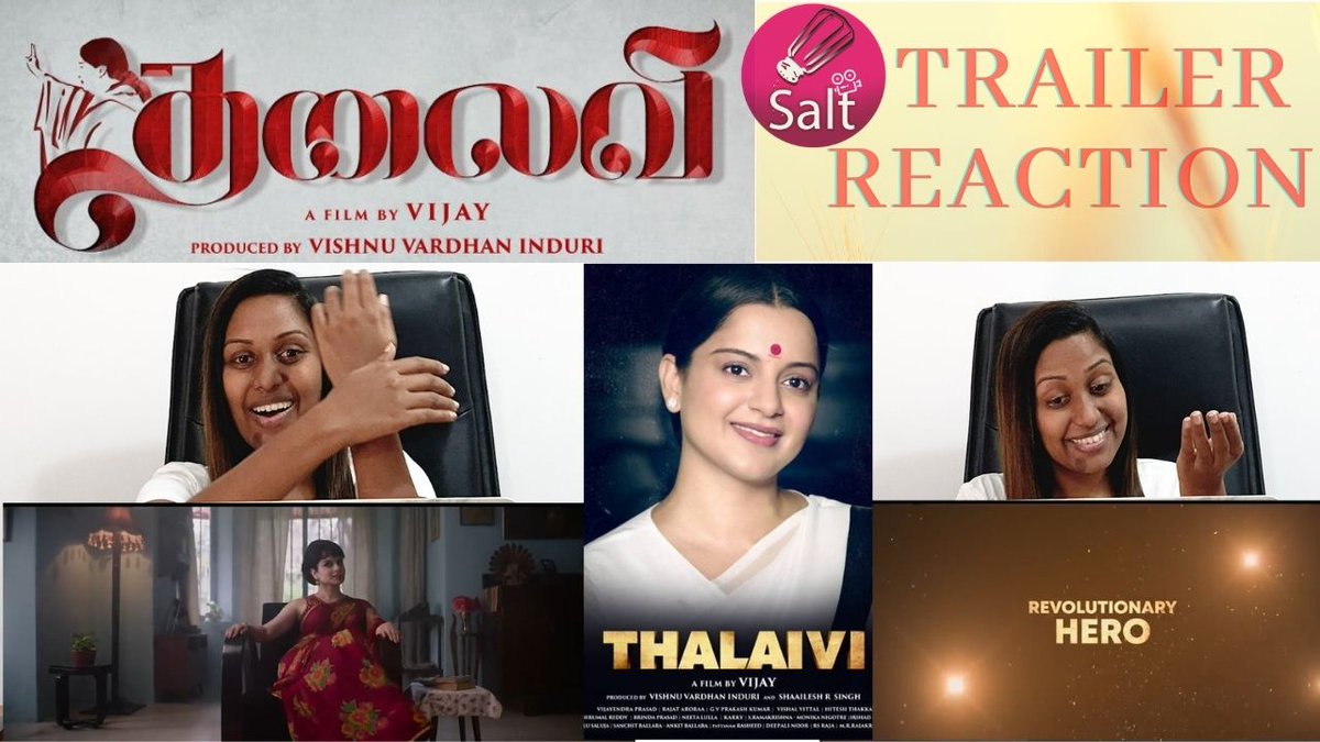 itssalt's tweet photo. #Thalaivi #Trailer #Reaction #Out #Now 
#Checkout #Makkale 🙏 @vjchristinaa 

#Salt #Satlreaction 
👇🔗
https://t.co/zRzQon23qJ https://t.co/5HSXi9ANHo