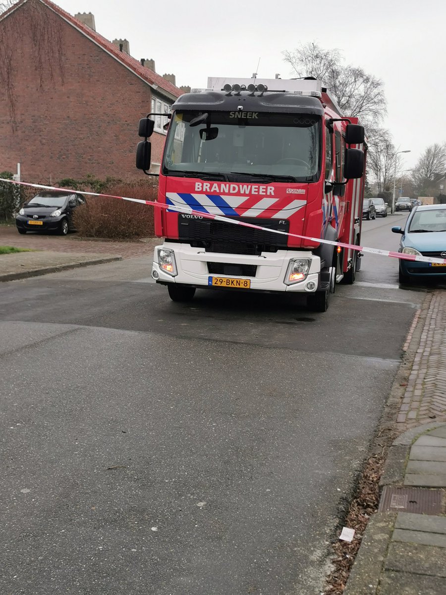 Melding brandweer Kempiusstraat Sneek