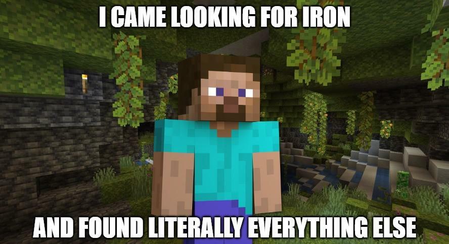 MinecraftMeme16's tweet photo. based on a true story https://t.co/Q7s13tXhHh