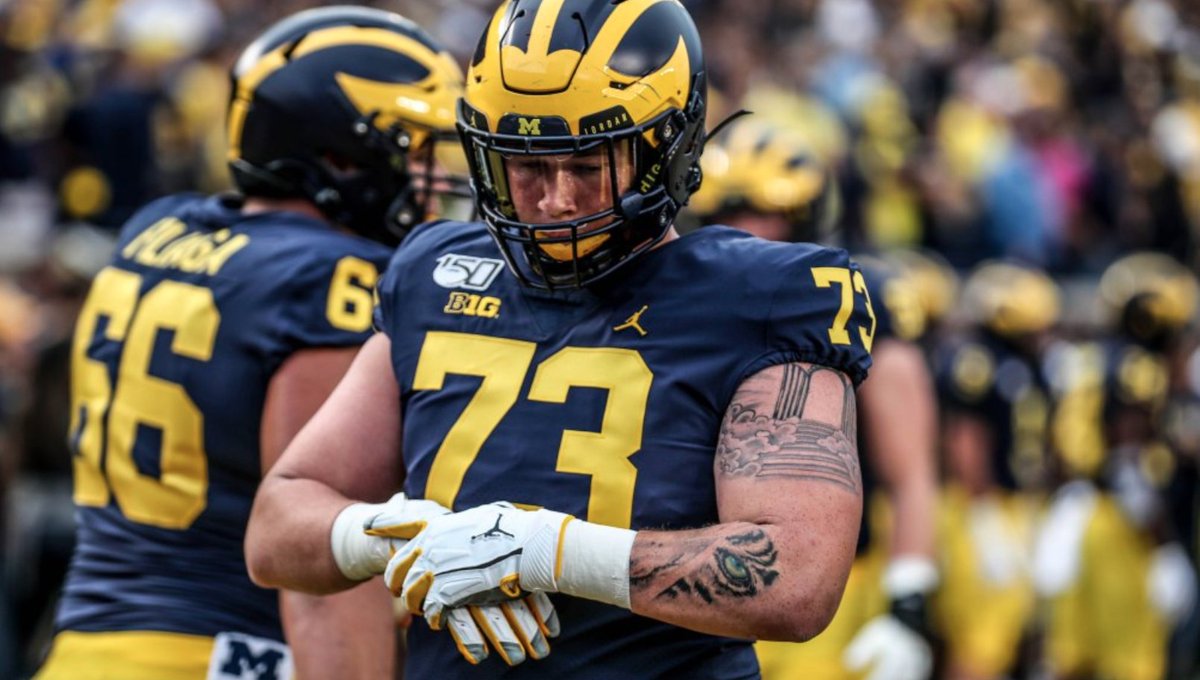 Steelerfury's tweet photo. With the 28th pick in the #21SteelerFuryDraft @THEEMrAllume and the #Whodey @Saints select: OT Jalen Mayfield, Michigan #GoBlue https://t.co/0ETcwND7M9