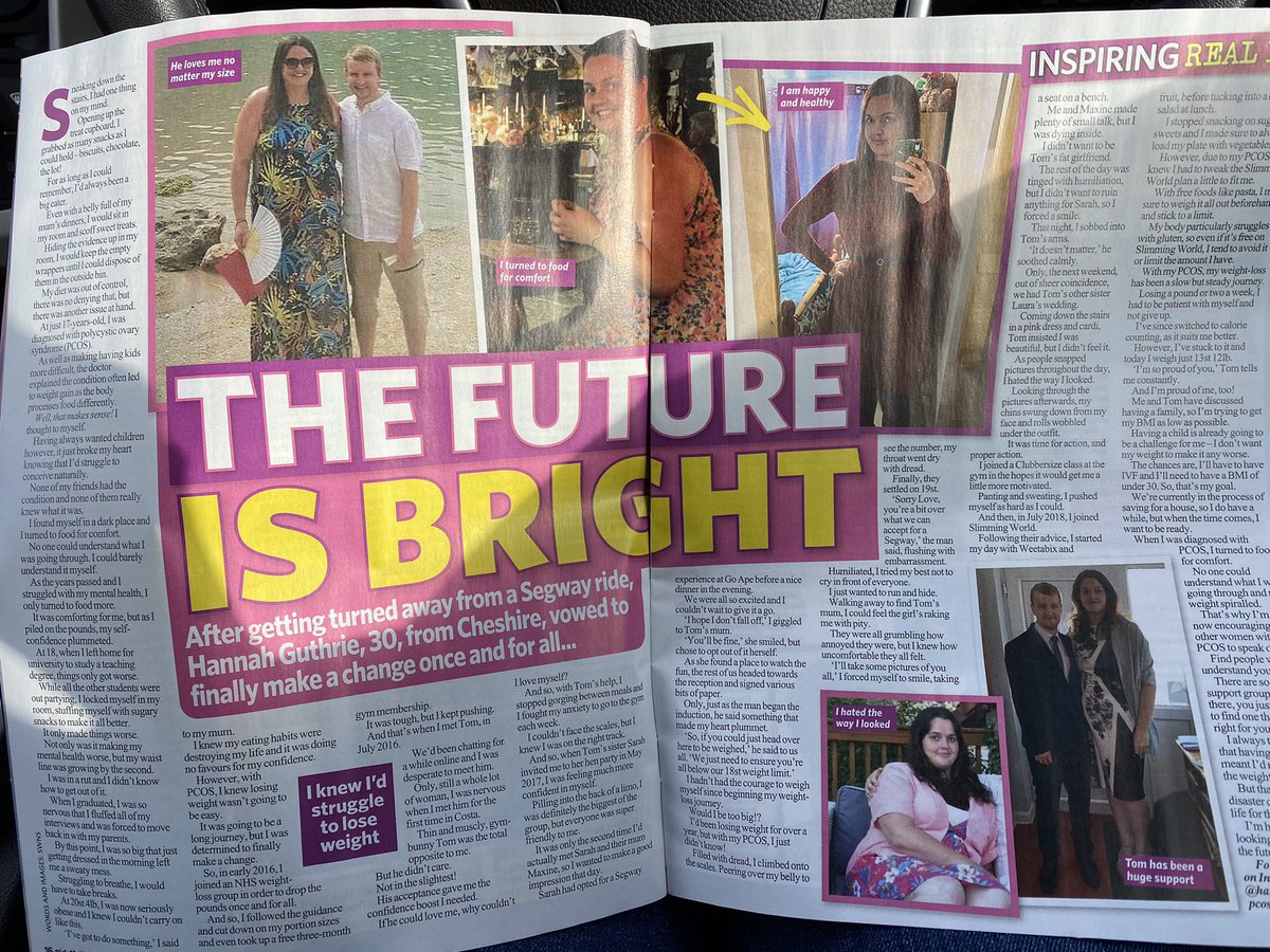 hannahguthpcos's tweet photo. Im in the April special of @PickMeUpMag this week raising #pcosawareness and talking comfort eating! #pcosuk @DaisyPcos https://t.co/C6xWlwxDmD