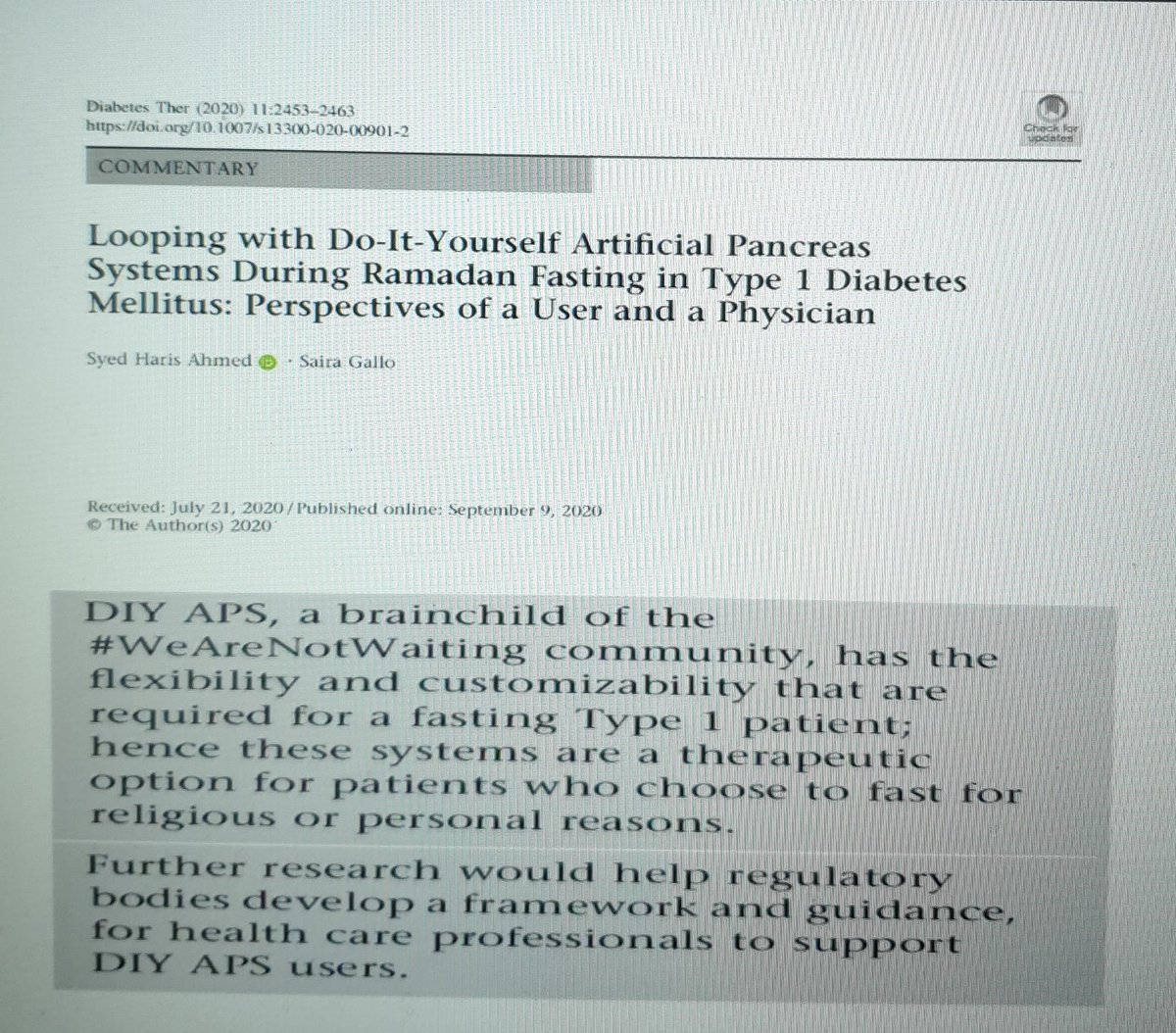 AliRacaniere's tweet photo. Absolutely fantastic talk @m_alikaramat
Type 1 #diabetes and fasting in #Ramadan
Using technology
Experiences from #diylooping #ArtificialIntelligence #MachineLearning
#SAHFDAR2021 https://t.co/a4eTT57Ml5