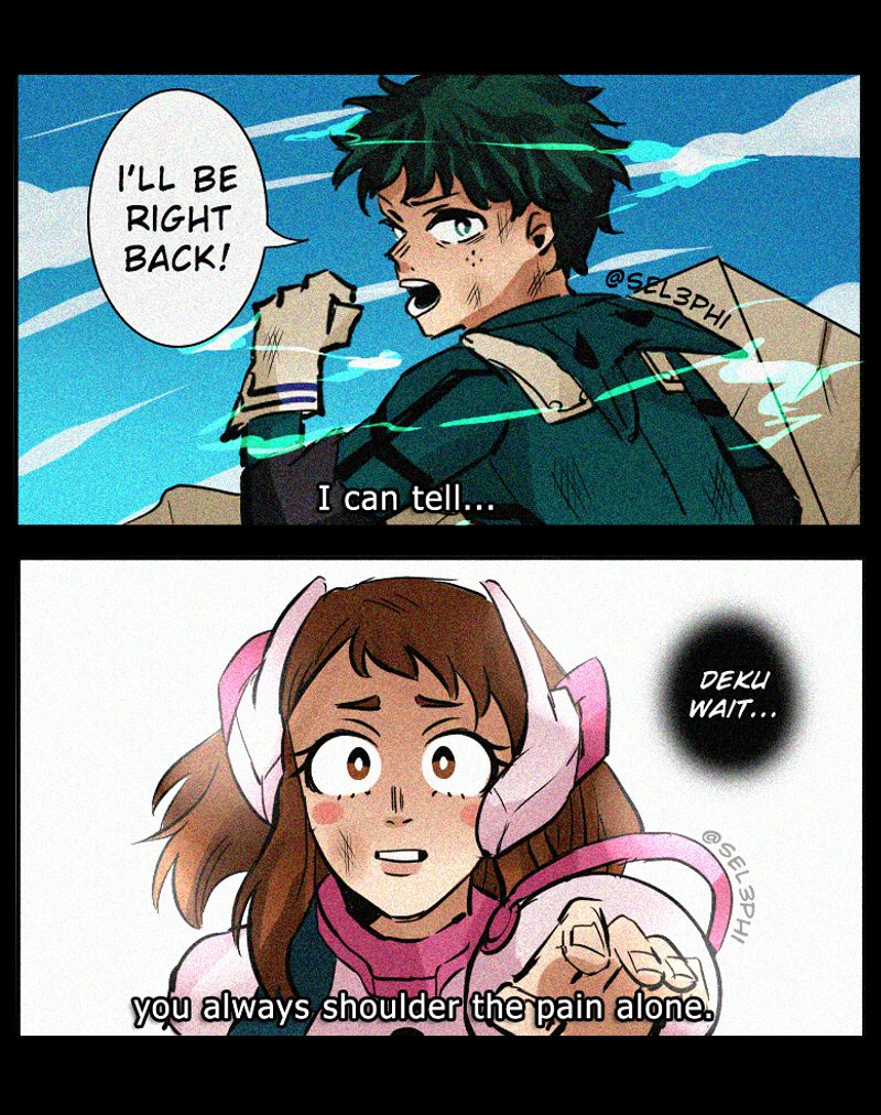 "When a hero is in pain, who will protect them?" #デク茶 #izuocha 