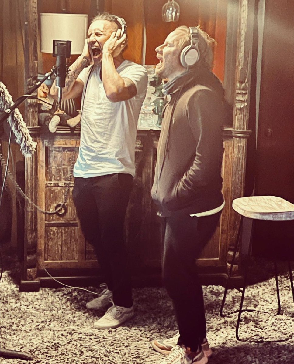 Shinedown's tweet photo. Our boys @zmyersofficial and EBass are the only choir, myself, and @bkerchofficial require... We are currently in Malibu, CA working with our brother @DaveRBassett! https://t.co/fP7KAWjHV1