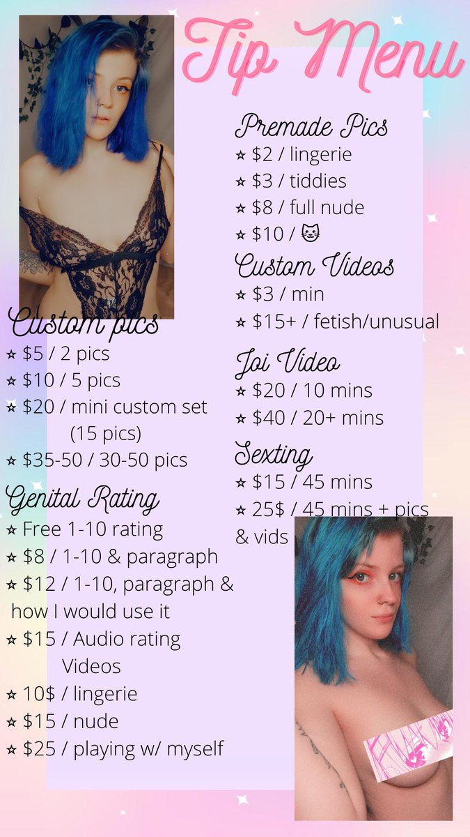 Tip menu for onlyfans