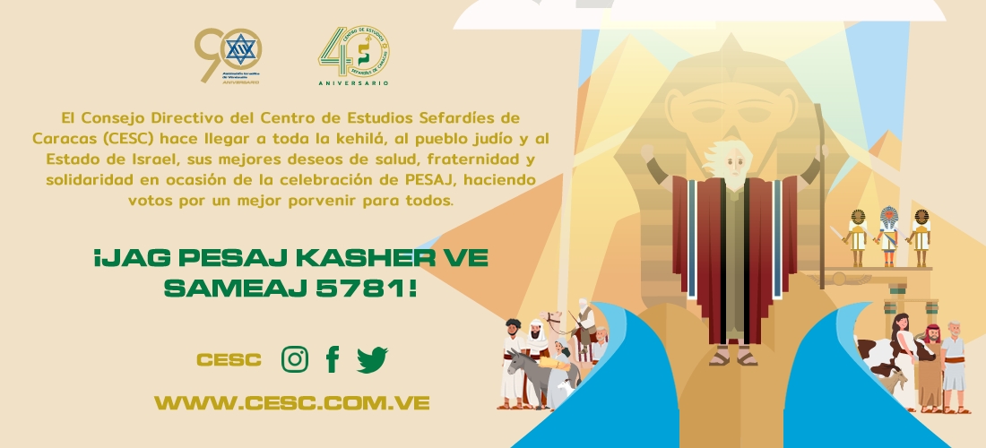 CESC_VE's tweet photo. ¡JAG PESAJ KASHER VE 
SAMEAJ 5781!

#Pesaj5781 #Passover5781 #Matzá #Sefardí #Sefarad #Judaísmo #Kehilá #Israel #CESC #AIV #Caracas #Venezuela https://t.co/fDyWP1XFGK