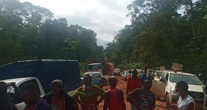 Cosa76's tweet photo. #Gabon @Meridiam @ColasAfrique @GroupeColas et leurs belles ROUTES 😡
"Colas avance, mais la route n'avance pas" vraiment bravo pour cette merde, incompétence notoire depuis des LUSTRES. Pays dont le Pétrole ne sert pas à développer les routes (goudron) @Survie @libe @Mediapart https://t.co/M6pRGxxXPE