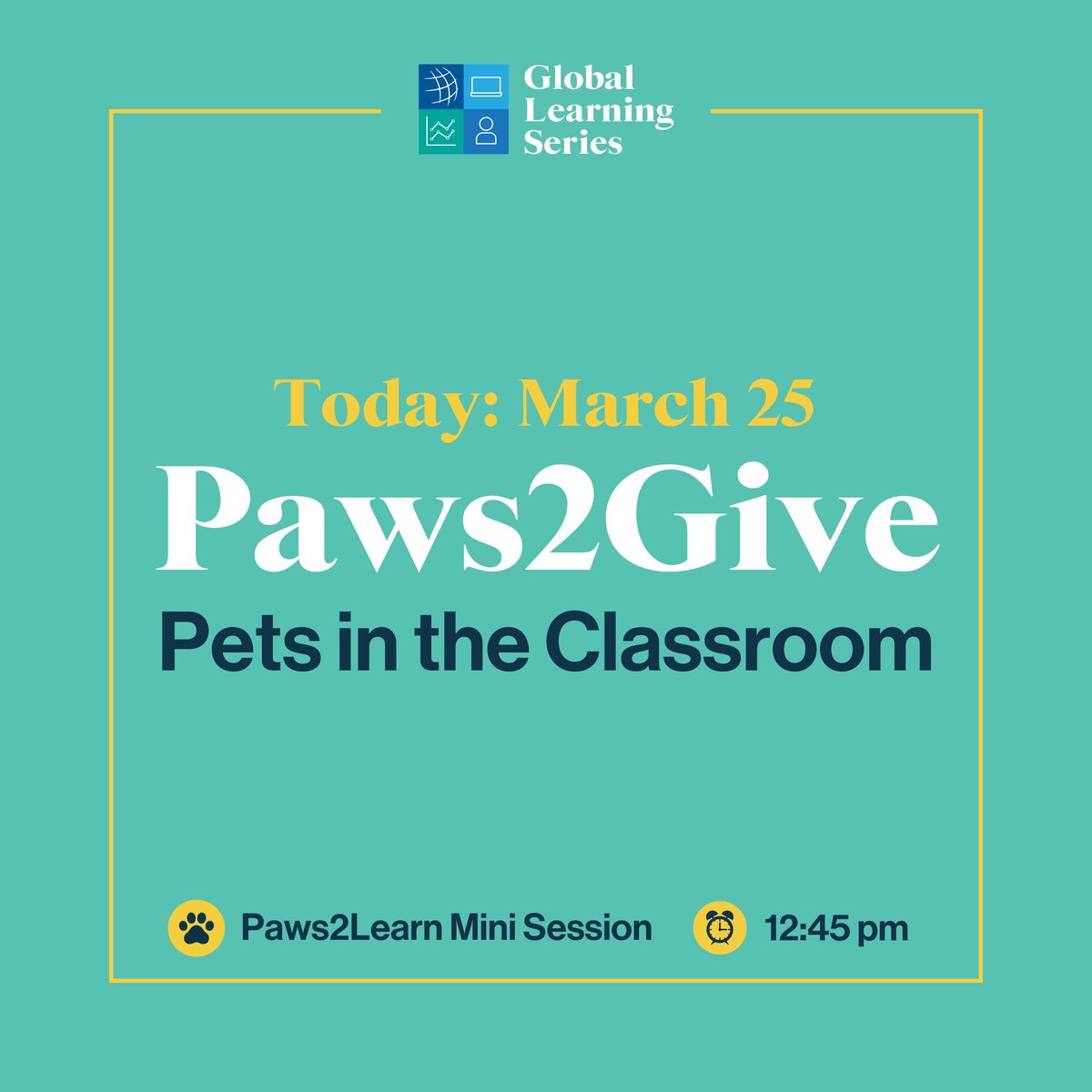 GlobalPetExpo's tweet photo. Tune in at 12:45 PM EDT to learn about @PetsinClassroom and the ways you can get involved in supporting this program and the entire pet care community. #GlobalPetExpo #GlobalLearningSeries #APPAGivesBack https://t.co/EKKi6Rwr8a