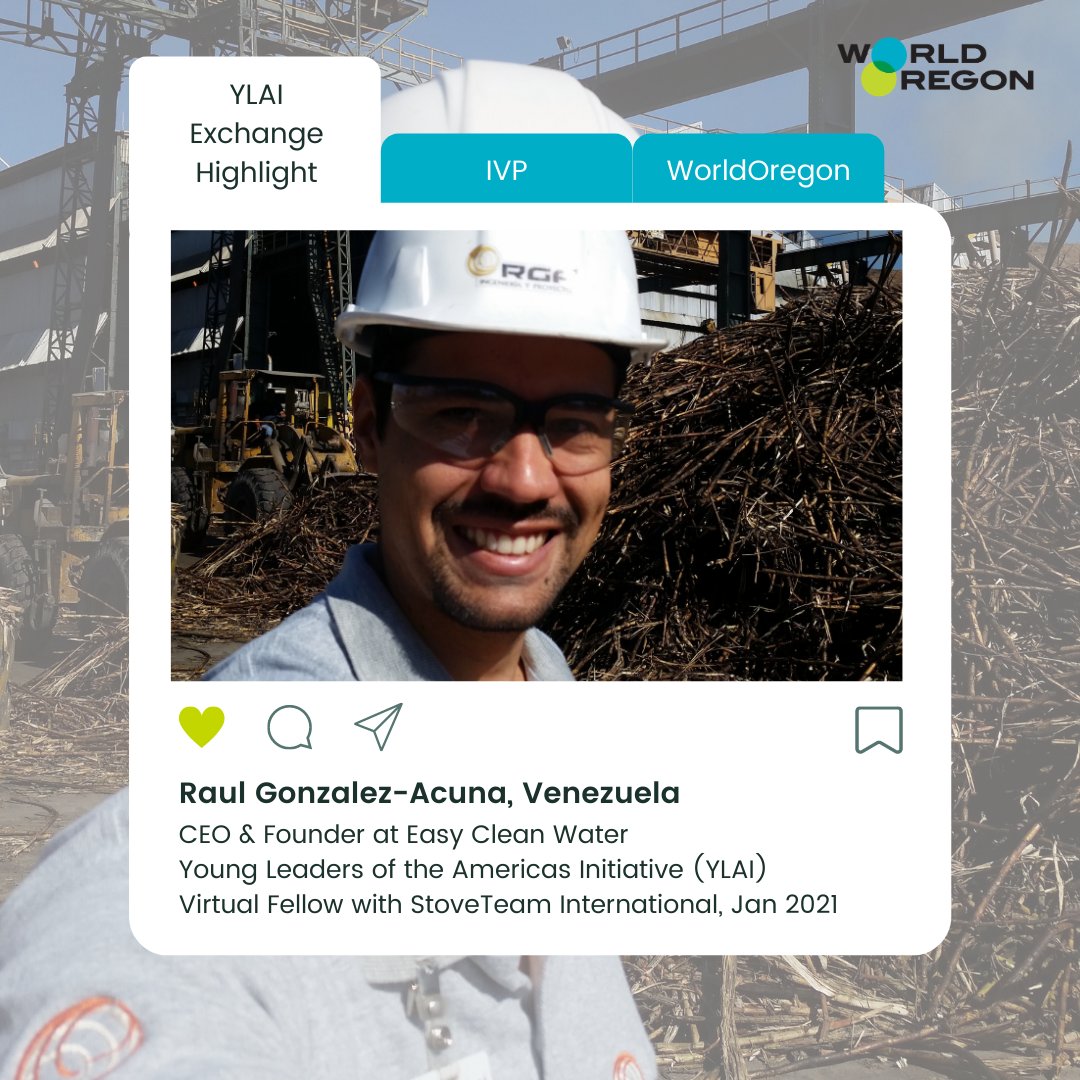 Our Story Map shares the stories of exchange program leaders who visited us through the Young Leaders of the Americas Initiative (YLAI). We are pleased to introduce you to Raul Gonzalez-Acuña, CEO and Founder at Easy Clean Water in Venezuela.

Read more at ow.ly/d1EA50E83Cc
