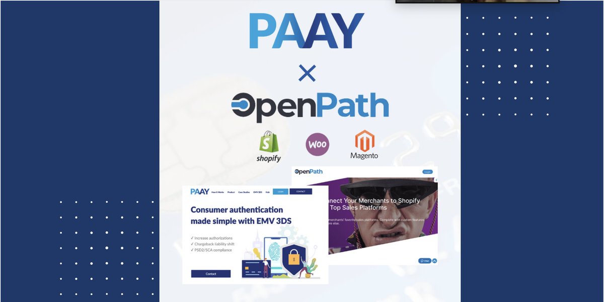 OpenPathInc's tweet image. OpenPath has partnered up with PAAY, a leader in consumer authentication, to create a gateway, shopping cart, and processor agnostic EMV 3DS solution. To learn more, click the link below!

paay.co/openpath