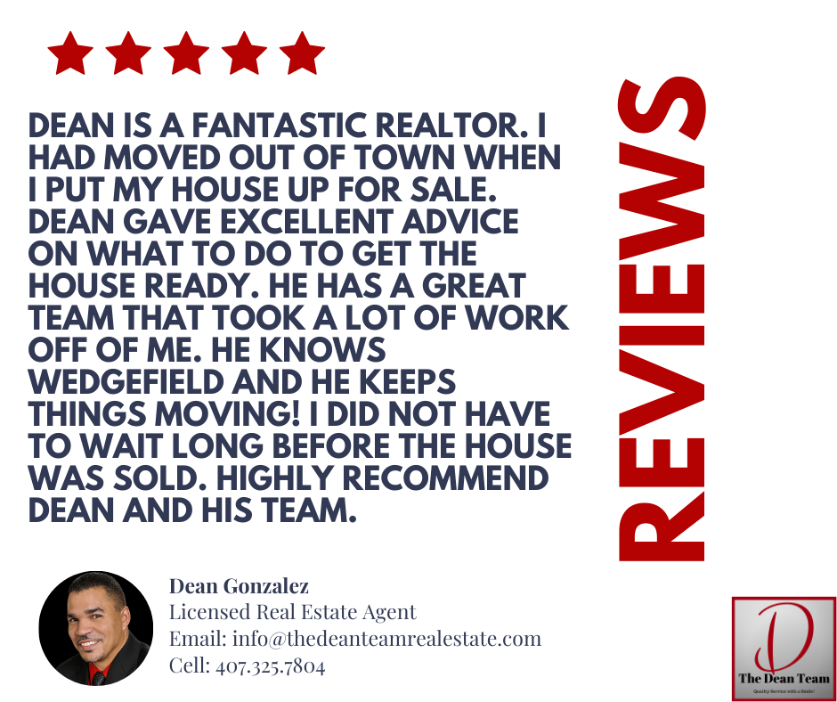 TheDeanTeamRE's tweet photo. ⭐️⭐️⭐️⭐️⭐️
Ready to work with the premier Central Florida Real Estate Team?
https://t.co/4lqWSJIsNz

#thedeanteam #qualityservicewithasmile #kellerwilliams #realtor #realestate #5starreview #premieragent #clientsatisfaction #thankyou #clientappreciation https://t.co/daCKDpUOp6