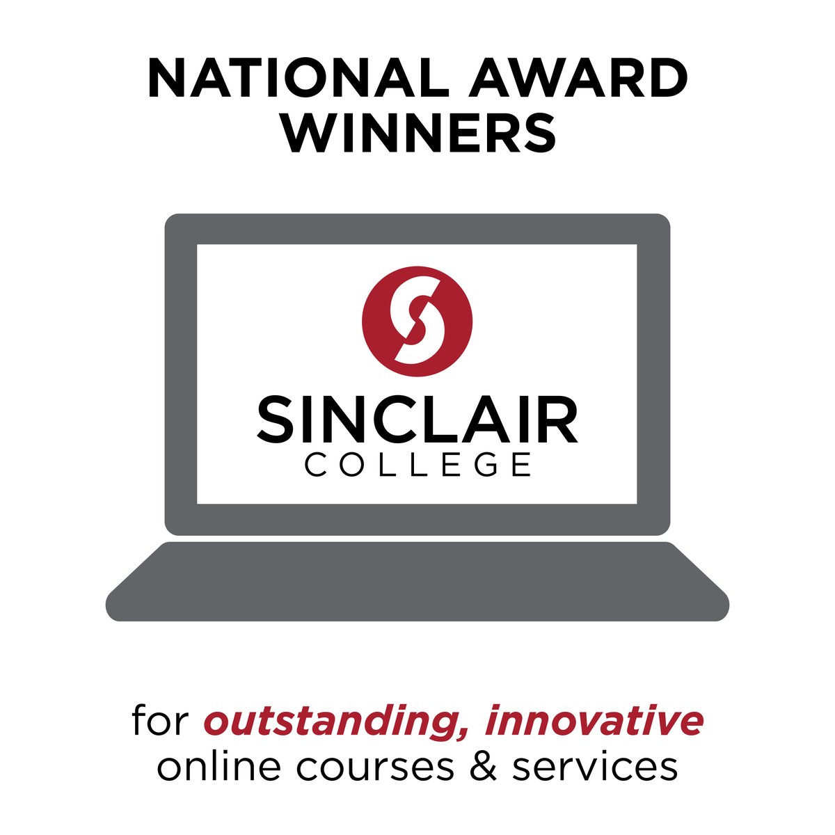 Sinclair's eLearn division received multiple national awards for Outstanding, Innovative Online Courses and Services. Thank you to all of the staff and faulty who work so hard to provide the best for our students. We are proud of you! #SinclairPride #SinclairProud