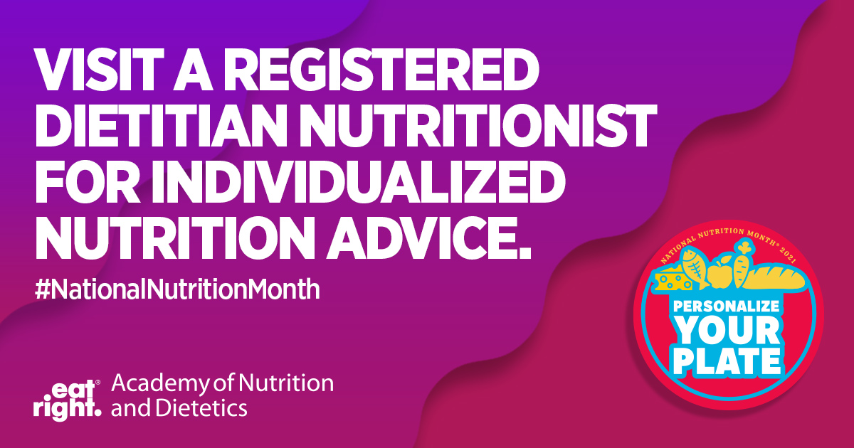 akloewen's tweet photo. A registered dietitian nutritionist can help you develop a safe and realistic eating plan. Plus, they can guide and motivate you with creative strategies for meal planning, grocery shopping and mindful eating. Learn more during #NationalNutritionMonth: https://t.co/L5QofnmB3z https://t.co/QMENs5bH7N