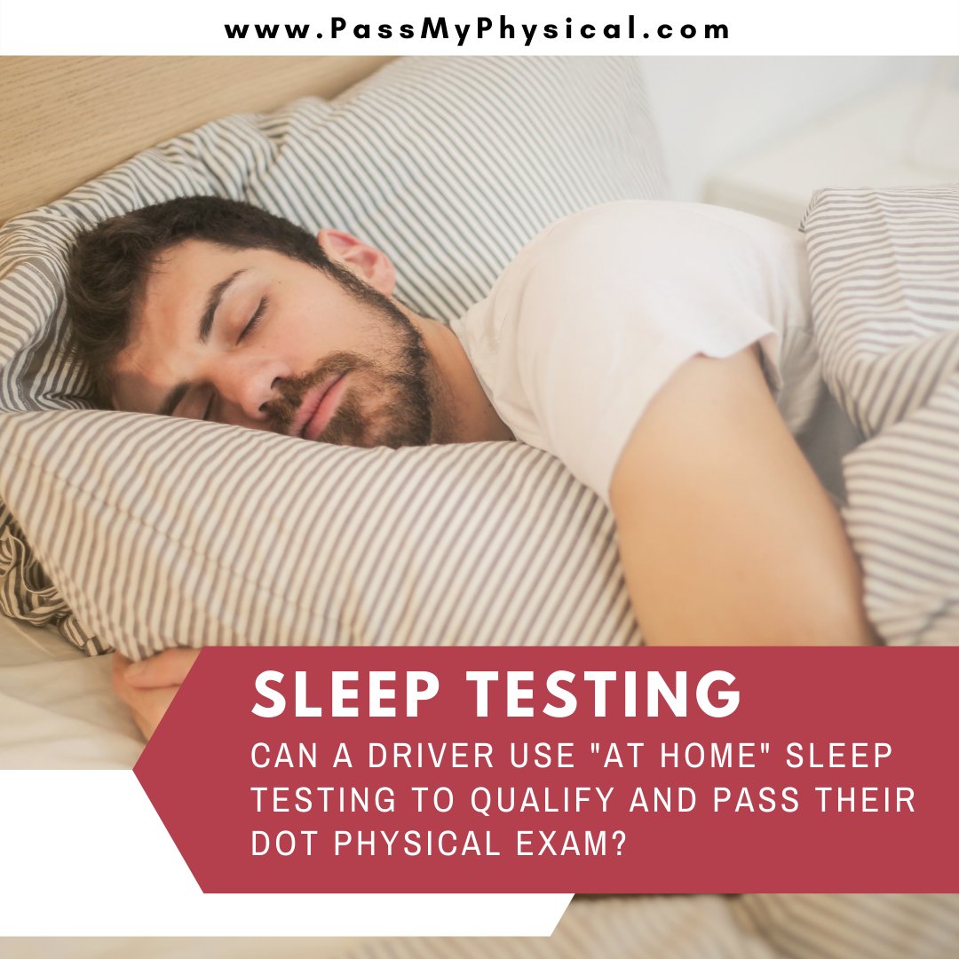 PassMyPhysical's tweet photo. Yes! If it is determined that commercial truck drivers need to test for sleep apnea, they can use an “at home” sleep study. At home studies need to monitor and track blood oxygen levels, breathing rate, heart rate, and body movement during sleep. 

https://t.co/iS4Oau5C4O https://t.co/6VbIreQ6nm