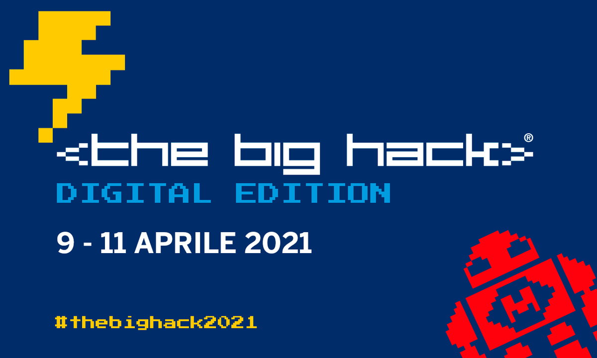 Hacking never stops! Al via dal 9 all’11 aprile “The Big Hack – Digital Edition”, l’hackathon più interessante della stagione!
Tante le sfide e i premi in palio: iscriviti subito!
▶ bit.ly/31fvVT0
