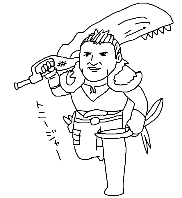 みんな始めてるから主人公描いた。 