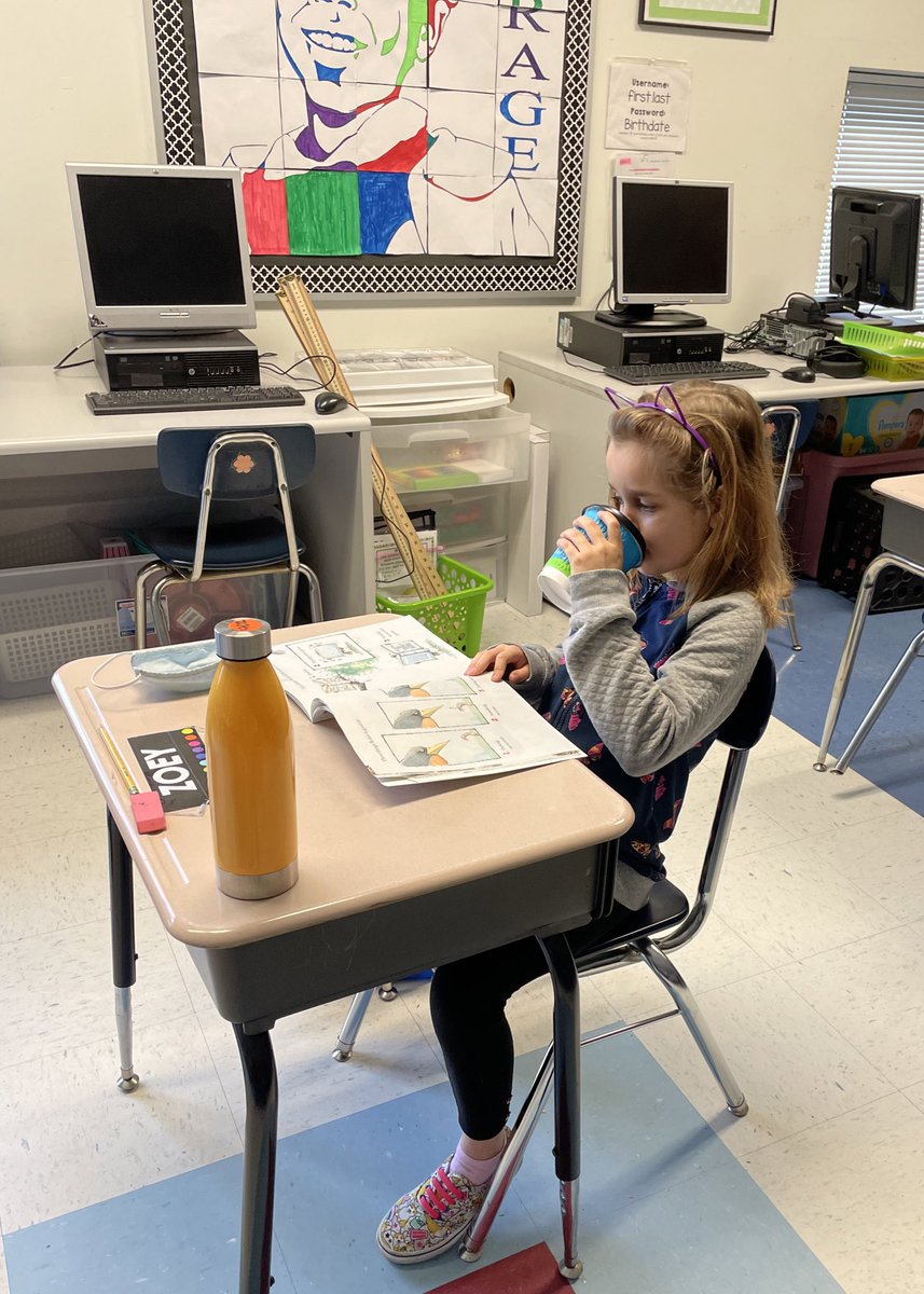 We 💗 reading a LATTE! ☕️ Enjoying a good book in Mrs. Flythe’s coffee shop!#mesnhcs #marinermoment #iheartreadingweek