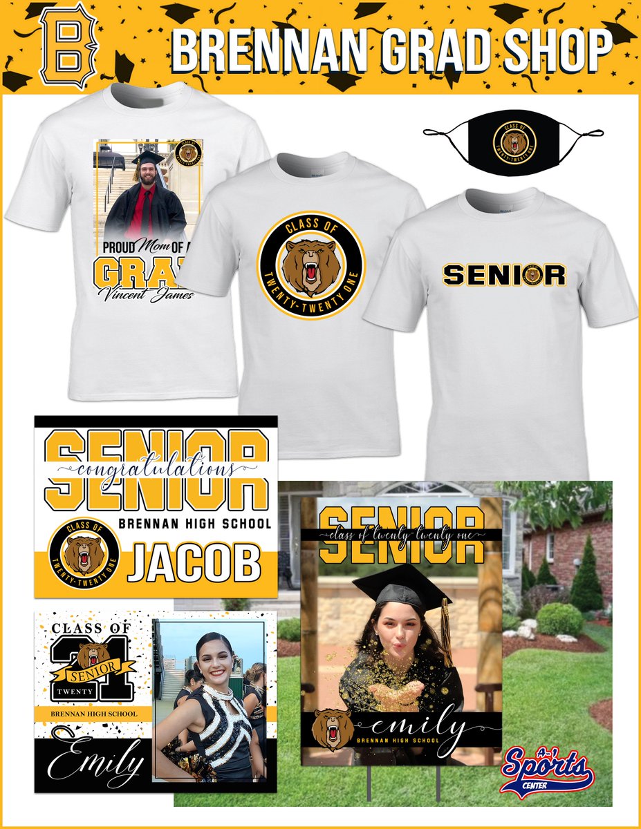 Gear up for graduation <a href="/NISDBrennan/">Brennan High School</a> #customgraduationshirts #yardsigns #senioryardsigns #graduationmasks #graduationsigns #brennanbears #brennanhs #brennanseniors