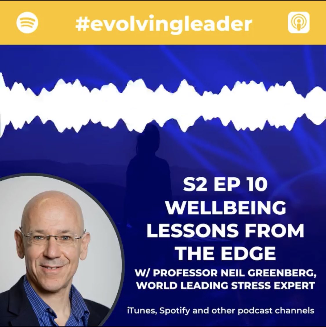 Evolving_Leader's tweet photo. 💥 LIVE NOW 💥 S2 Ep 10: Wellbeing Lessons with @ProfNGreenberg 

Professor Neil Greenberg specialises in the management of #psychological #trauma &amp; occupational #mentalhealth health. Listen to pick up Neil's most fundamental #wellbeing lessons! 🎙 👇🏼

https://t.co/NoqKrib3N3 https://t.co/vXk2spyh8n