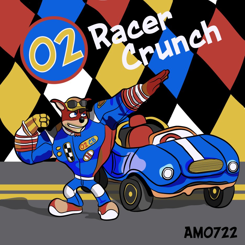 MilkyWayMushi22's tweet photo. Another remake drawing (Racer Crunch-September 2020) Kinda vivid for someone like him but I really couldn't help myself. #illustrator #CrunchBandicoot #CTRNF https://t.co/a9bSWfrz3s