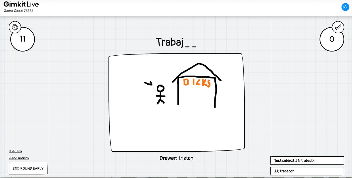 mpdavid_ESOL's tweet photo. My saga of trying to play Pictionary virtually has come to an end! Thanks @gimkit for introducing #DrawThat- such a fun and easy way of bringing the in-person and virtual students together. https://t.co/4zfZgfDbSl