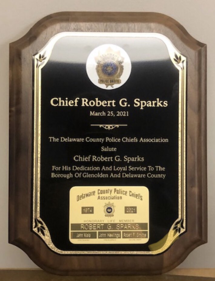 It was an honor to present this plaque to the family of Chief Sparks today, Chief Sparks was killed during a Robbery in 1975. @CBSPhilly <a href="/6abc/">Action News on 6abc</a> <a href="/NBCPhiladelphia/">NBC10 Philadelphia</a> <a href="/FopLodge27/">FOPLodge27</a>