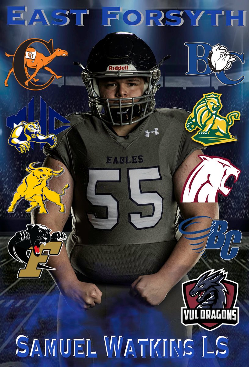 THErealSammyWat's tweet photo. A Long Snapper being shown this much love?
#BlessedAndGrateful to all these schools' offers. #Time2Decide @EFHS_Football @efhsfballalumni @NCHSBlueSheet @ncfbpage @kickspot_ @nc_hsfb @NCAAFNation247 @NCAA_FCS @NCPreps @NCAAFNationCFB @CoachWillert @coach_yoder85 @TheChrisRubio https://t.co/4FAhVbak6U