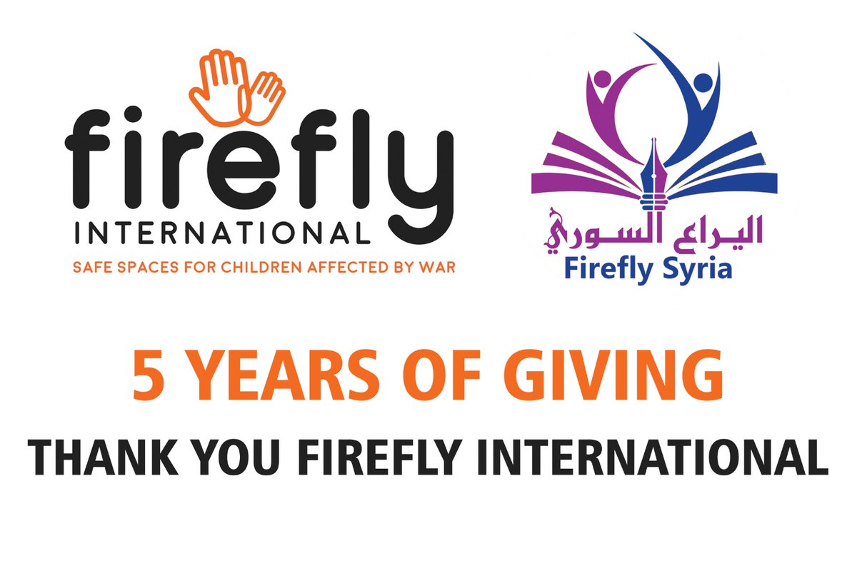 FierflyForSyria's tweet photo. 5 years, a great journey from giving and supporting Syrian children by education in refugee camps in Syria and the children and for Syrian children and youths in Turkey. 
Thank you #Firelfy_International @FireflyInternat https://t.co/BLfGmhDTL7