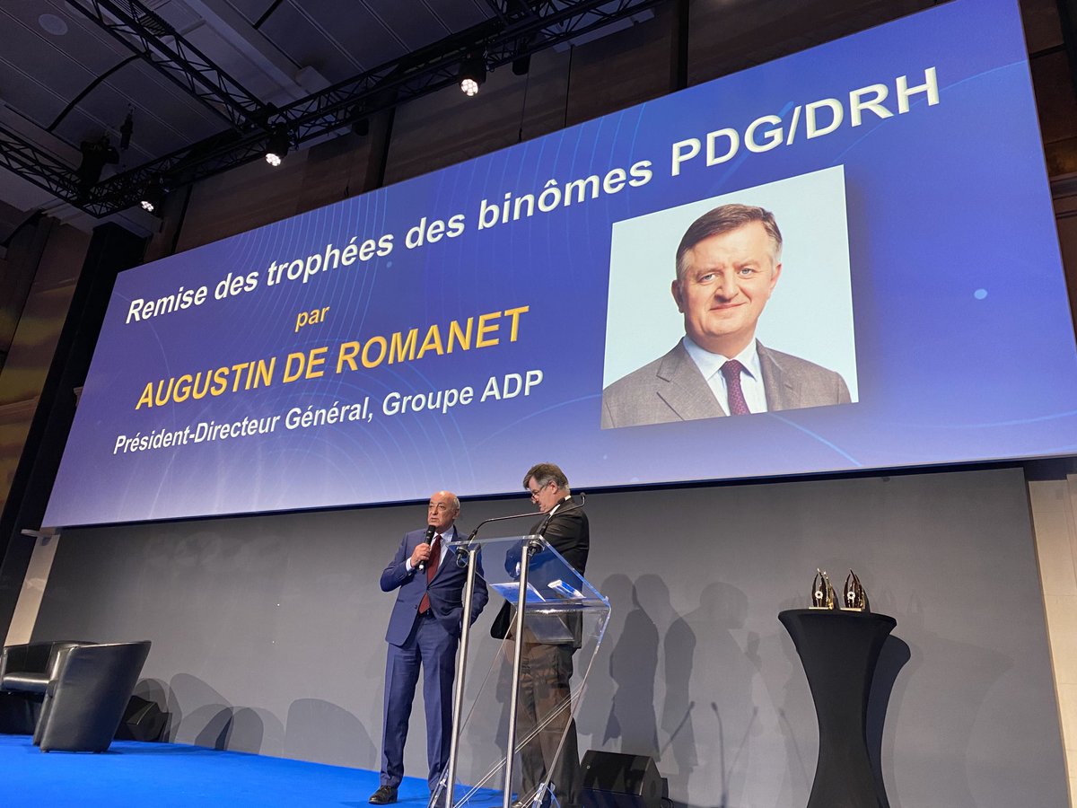 dlancel's tweet photo. Trophées des binômes #PDG #DRH présidé par ⁦@Romanet⁩ ⁦@ParisAeroport⁩ un grand merci 🙏 18ème Editions 👏👏🏆👏👏 https://t.co/hmW7h6mut7