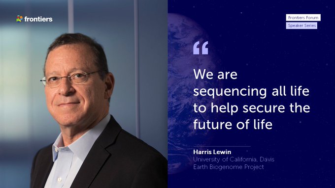 FrontPlantSci's tweet image. At the virtual #FrontiersForum watching Prof Harris Lewin of the #EarthBiogenomeProject 
@EBPgenome discussing how sequencing the genomes of all life on earth gives new approaches for conservation of rare &amp;amp; endangered species. Video to come!