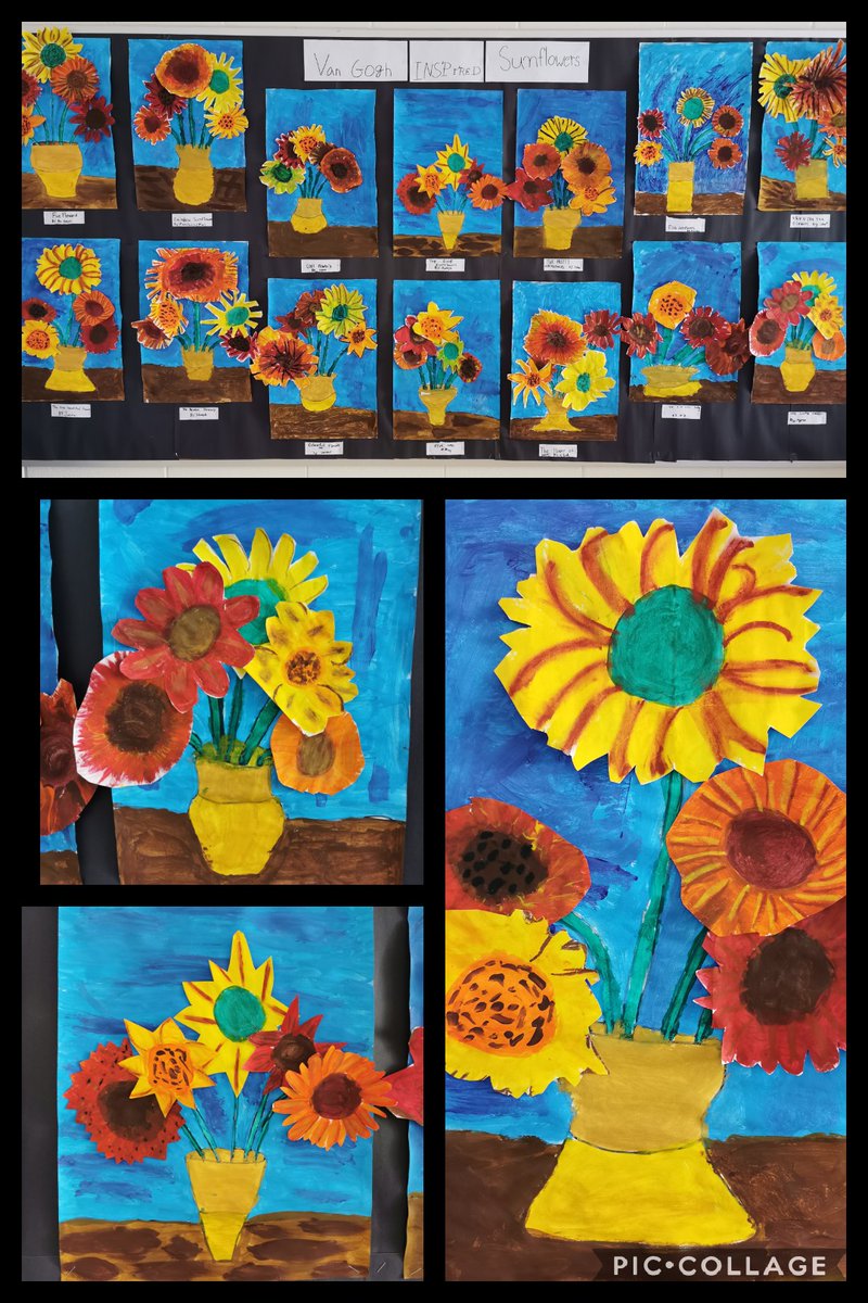 Grade 3 artist study on Vincent Van Gogh. Cross curricular connections to Soils in the Environment and Growth and Changes in Plants. Acrylic and oil pastel.  <a href="/JamesPotterPS/">James Potter PS</a> <a href="/PeelSchools/">Peel District School Board</a> <a href="/tesslonglade/">Theresa Longlade</a>