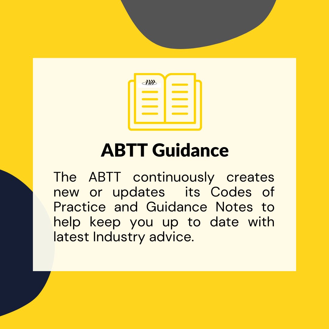 In case you missed it the ABTT has released guidance notes 101  to 106  (to be read in conjunction with eachother) for FREE. These help guide the reopening of places of entertainment including info on risk assessments &amp; steps for returning to work.
 
abtt.org.uk/shop/?product_…