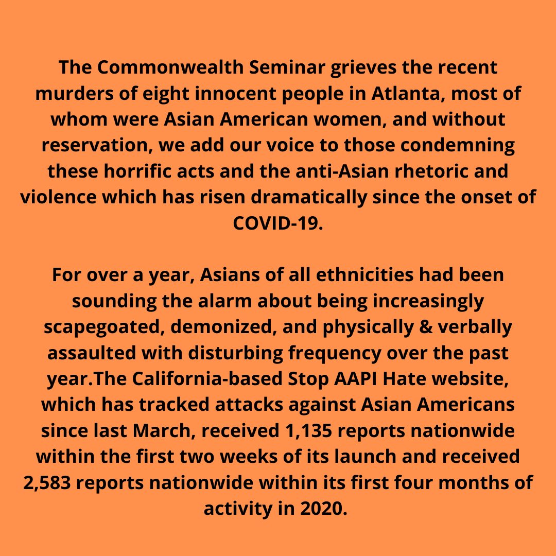 MACommSeminar's tweet photo. The time to act is now... and forever forward.

The Commonwealth Seminar and our nearly 1,500 alumni (91% from BIPOC communities) is determined to continue to lead and assist in this struggle. https://t.co/U4rpsG9Dtp
