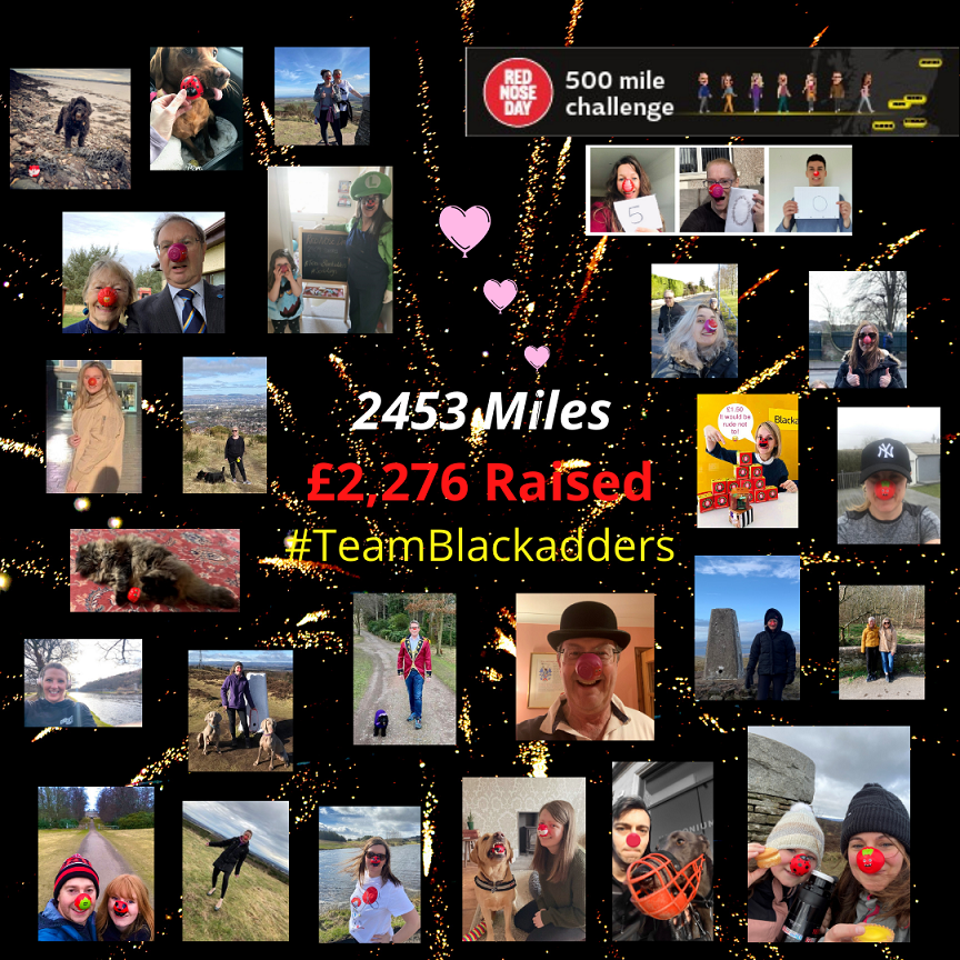 We Smashed It #TeamBlackadders completed the <a href="/comicrelief/">Comic Relief</a> #500miles challenge with a staggering 2453 miles, raising £2,276 for this great cause, read the full article here : bit.ly/31g0dFt 👏👏 Well Done!
<a href="/ScottishLegal/">Scottish Legal News</a> <a href="/dct_media/">DC Thomson Media</a> @DundeeAndAngus
