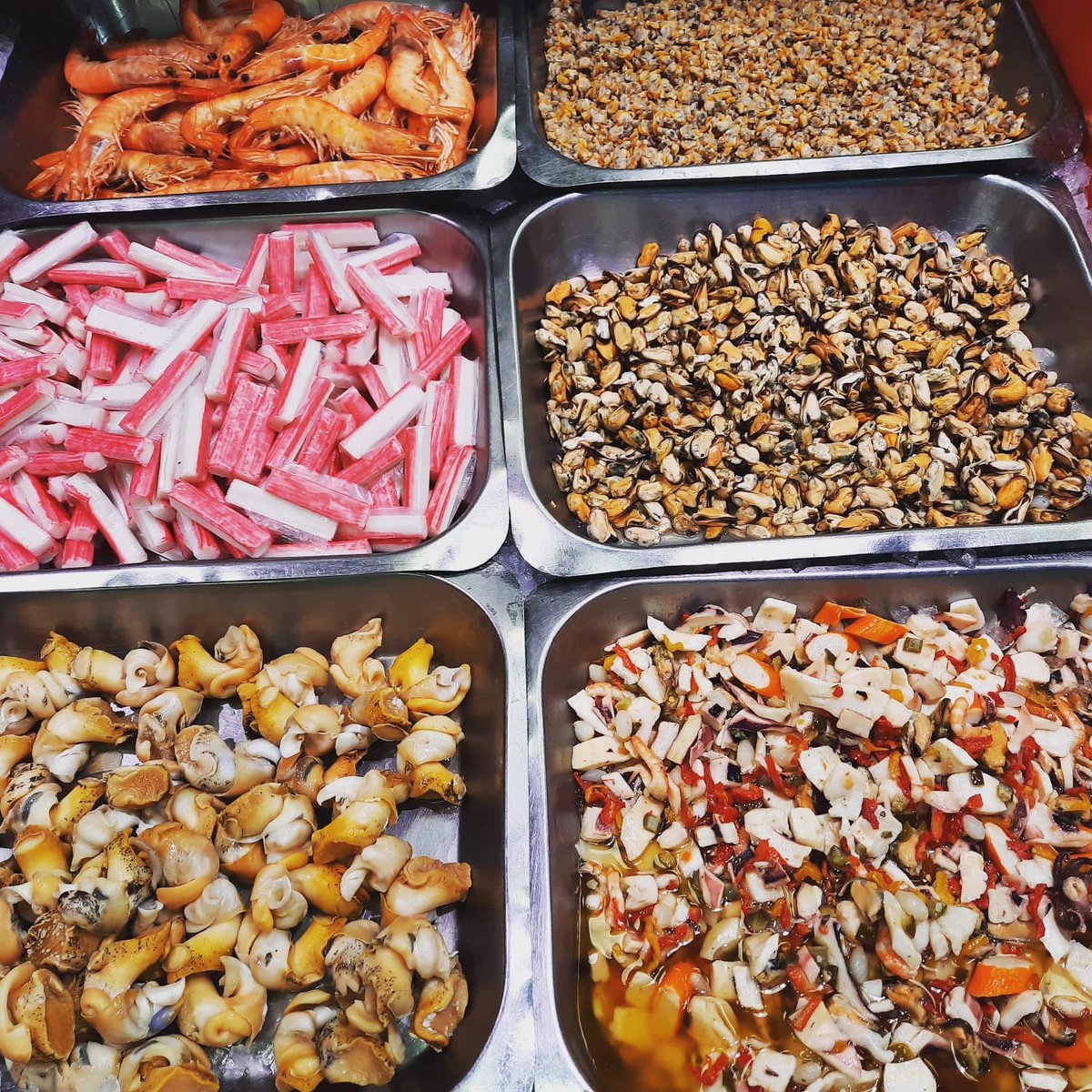 Range of ready to eat shellfish