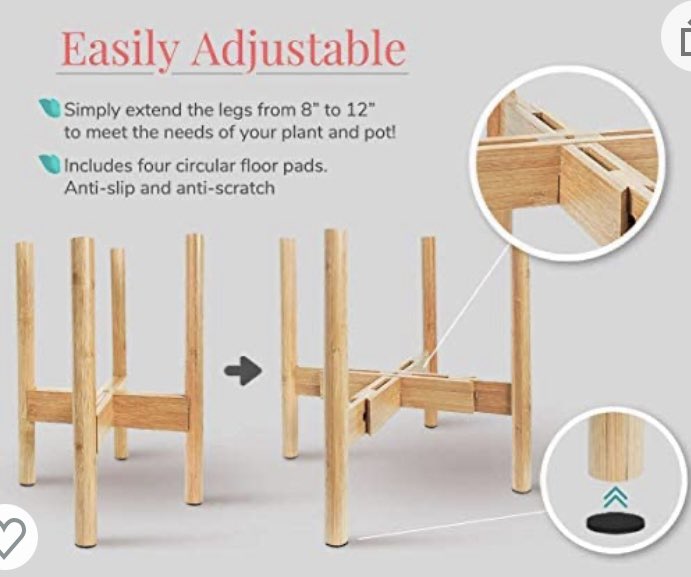 *BOHO STYLE POT STAND*

ATTENTION PLANT LOVERS (Elisa’s Trendsetter review). Tie your whole room together with an elegant plant stand made of natural bamboo. It adjusts to fit any pot 8”-12” wide. Here is the link amzn.to/3vUxbtb  #trendingitem #amazonreview