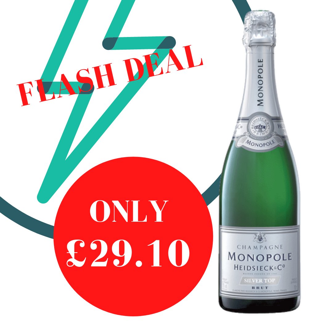 💥FLASH DEAL 25 % OFF CHAMPAGNE💥#flashdeal #flashsale #champagne #monopolesilvertop #champagneheidsieckmonopole #silvertop #classy #quality #champagnepromo #champagnelife #champagnelover #superdeal #25off #freedelivery #bargain #deal #champagnetime #spiritedwines
#happythursday