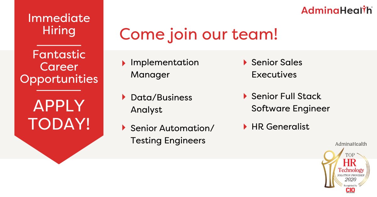 adminahealth's tweet photo. Due to our industry recognition and exciting growth, the following positions are open for immediate hire! Apply today: https://t.co/y77qK1Hz1s #insurtech #hrtech #employeebenefits #billingsolutions #SaaS #AWS #benefitadministration #fintech #careers #jobs #jobopportunity #hiring https://t.co/naTqOIUwI2