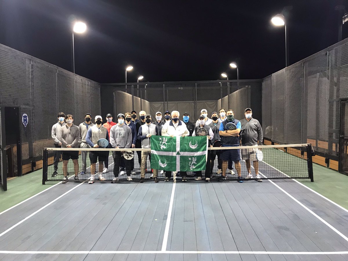 Delbarton's tweet photo. Our third and final @Delbarton Alumni Paddle event of 2020-21 took place at Springbrook CC on Sunday night, March 21. T/U to the dozen alumni players for participating, and a big salute to Ted Lawless ‘03 for serving as our host at Springbrook! #longgreenline #delbartonalumni https://t.co/cJinfxOitm
