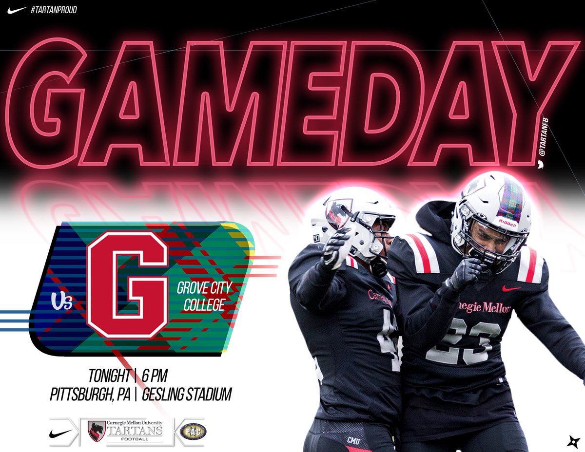 Carnegie Mellon Football (@tartanfb) on Twitter photo For the first time in 488 days, it’s #TartanGAMEDAY! Tune in to our game vs Grove City College using the link below! #TartanProud #MenofAction #TartanDogs <a href="/PAC_Athletics/">Presidents’ Athletic Conference</a>
athletics.cmu.edu/sports/fball/l… For the first time in 488 days, it’s #TartanGAMEDAY! Tune in to our game vs Grove City College using the link below! #TartanProud #MenofAction #TartanDogs <a href="/PAC_Athletics/">Presidents’ Athletic Conference</a>
athletics.cmu.edu/sports/fball/l…