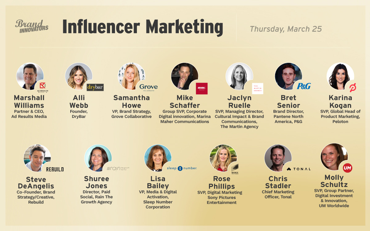 LIVE TODAY! Brand Innovators Influencer Marketing #BILivecast Series! Tune in to hear from <a href="/thedrybar/">Drybar</a> <a href="/ProcterGamble/">Procter & Gamble</a> <a href="/tonal/">Tonal</a> <a href="/onepeloton/">Peloton</a> <a href="/SonyPictures/">Sony Pictures</a> <a href="/Influential_Co/">Influential</a> &amp; more! Registration is complimentary. RSVP here brand-innovators.com/livecast-serie…